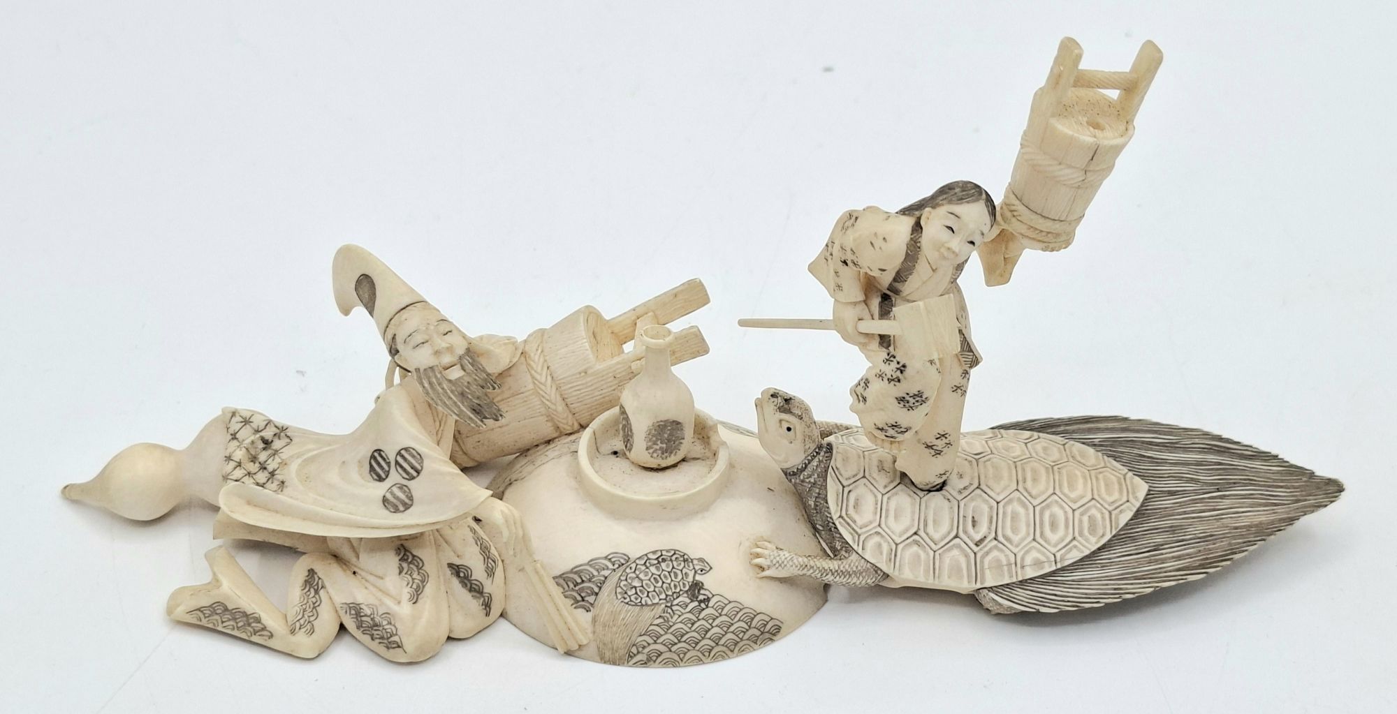 19 · EXCEPTIONAL JAPANESE CARVED FIGURE