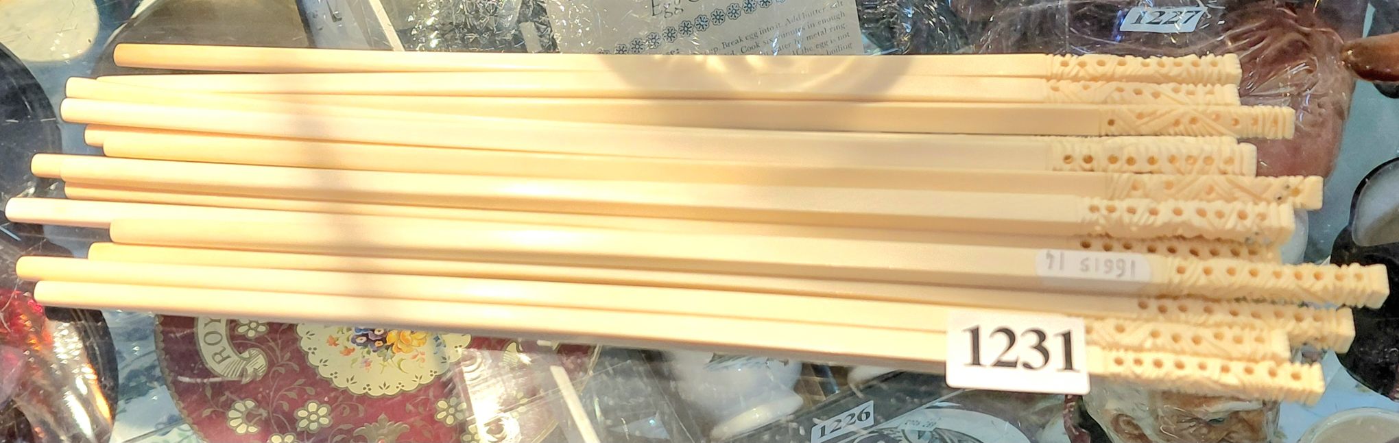 Carved Ivory Chopstick Sets