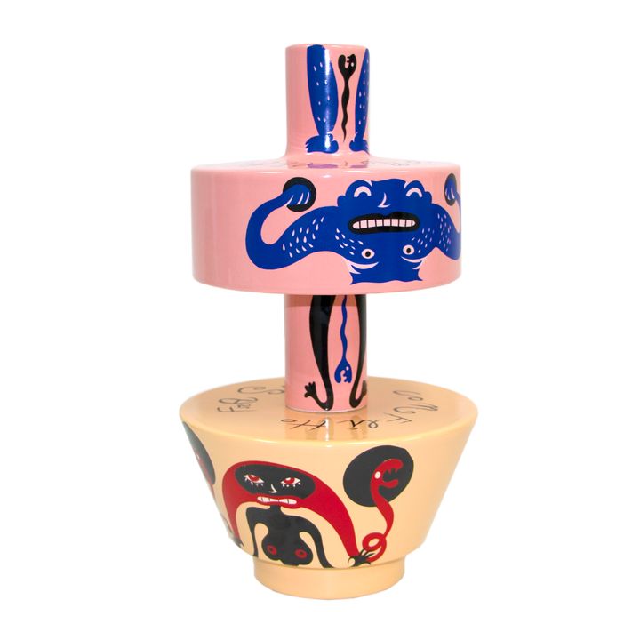 Marco Zanini and Massimo Giacon for Bitossi, Italy - A limited edition ‘Conflitto fra Sessi (Conflict between Sexes)’ Ceramicomix vase