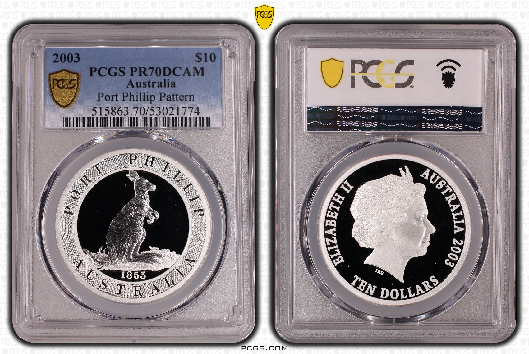 Elizabeth II, Port Phillip Pattern, Ten Dollar, 2003, PCGS PR70DCAM