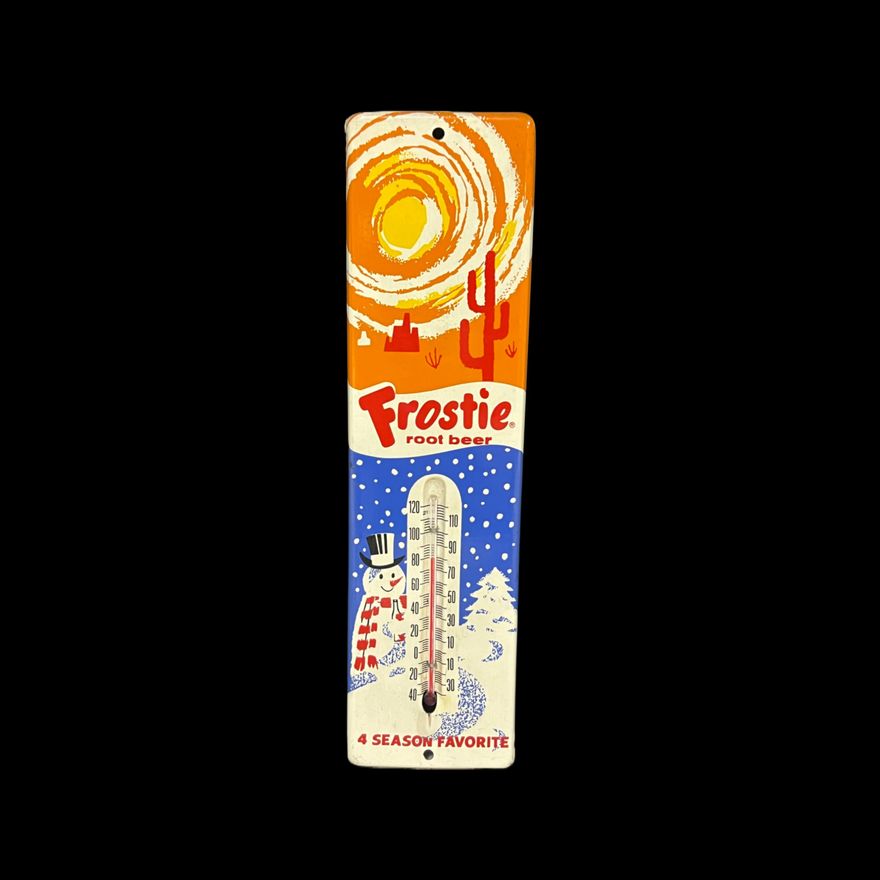 Frostie Root Beer 4 Season Favorite Tin Metal Soda Thermometer