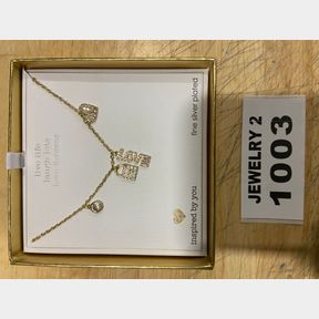 INSPIRED BY YOU GOLD PLATED CZ LOVE LOCK NECK LACE