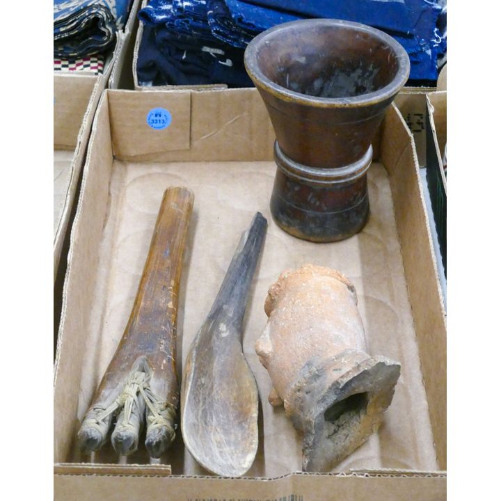 Box Antique African Tribal Implements