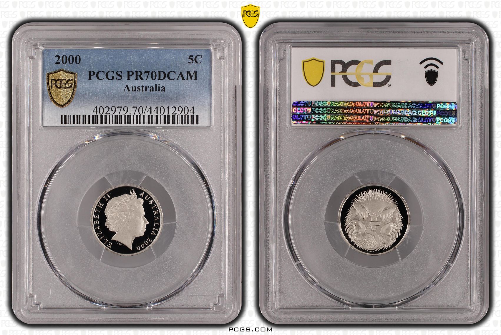 2000 Australia Five Cent, 5c PCGS - PR70DCAM POP 73/0 -904