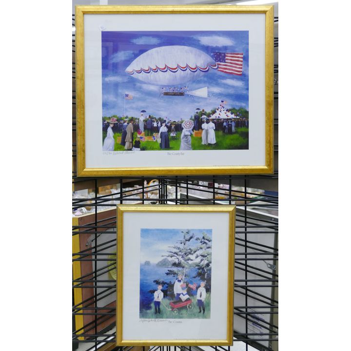 2pc Cape Cod S/N Art Prints Framed 18''x21'' Largest