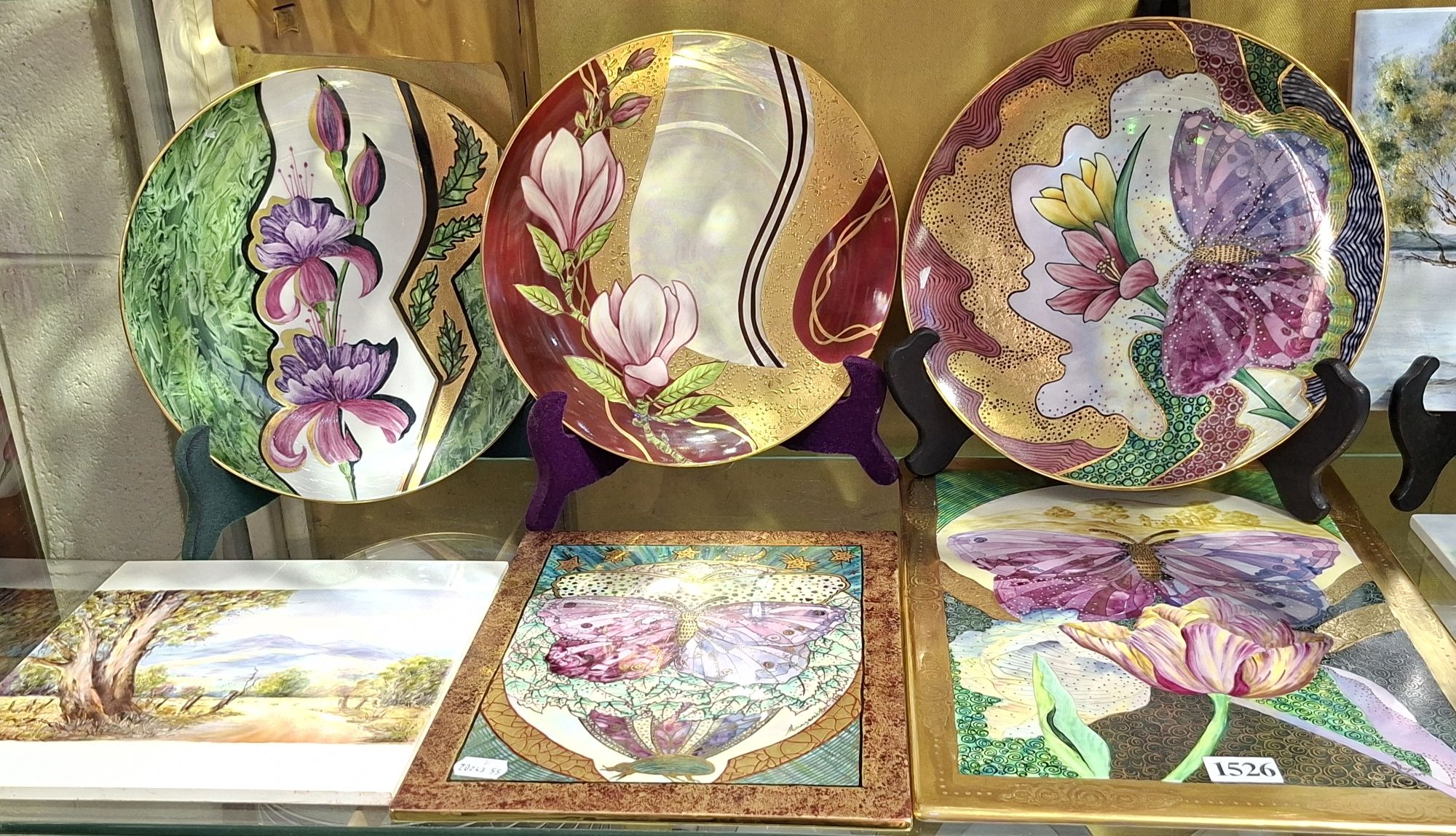 Hand Painted Ceramic Tiles And Plates