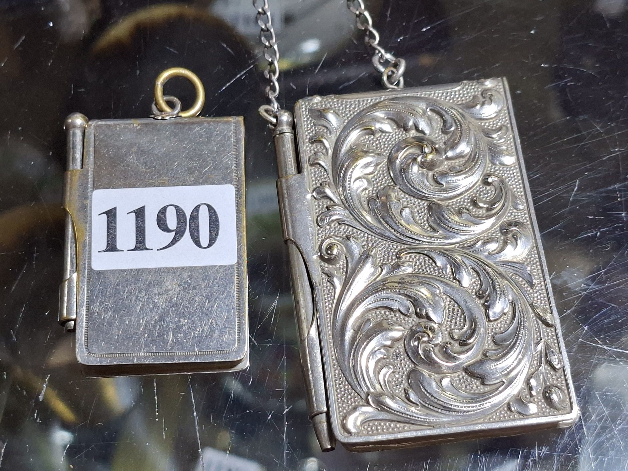 1190 · TWO ANTIQUE CHATELAINE NOTE BOOKS