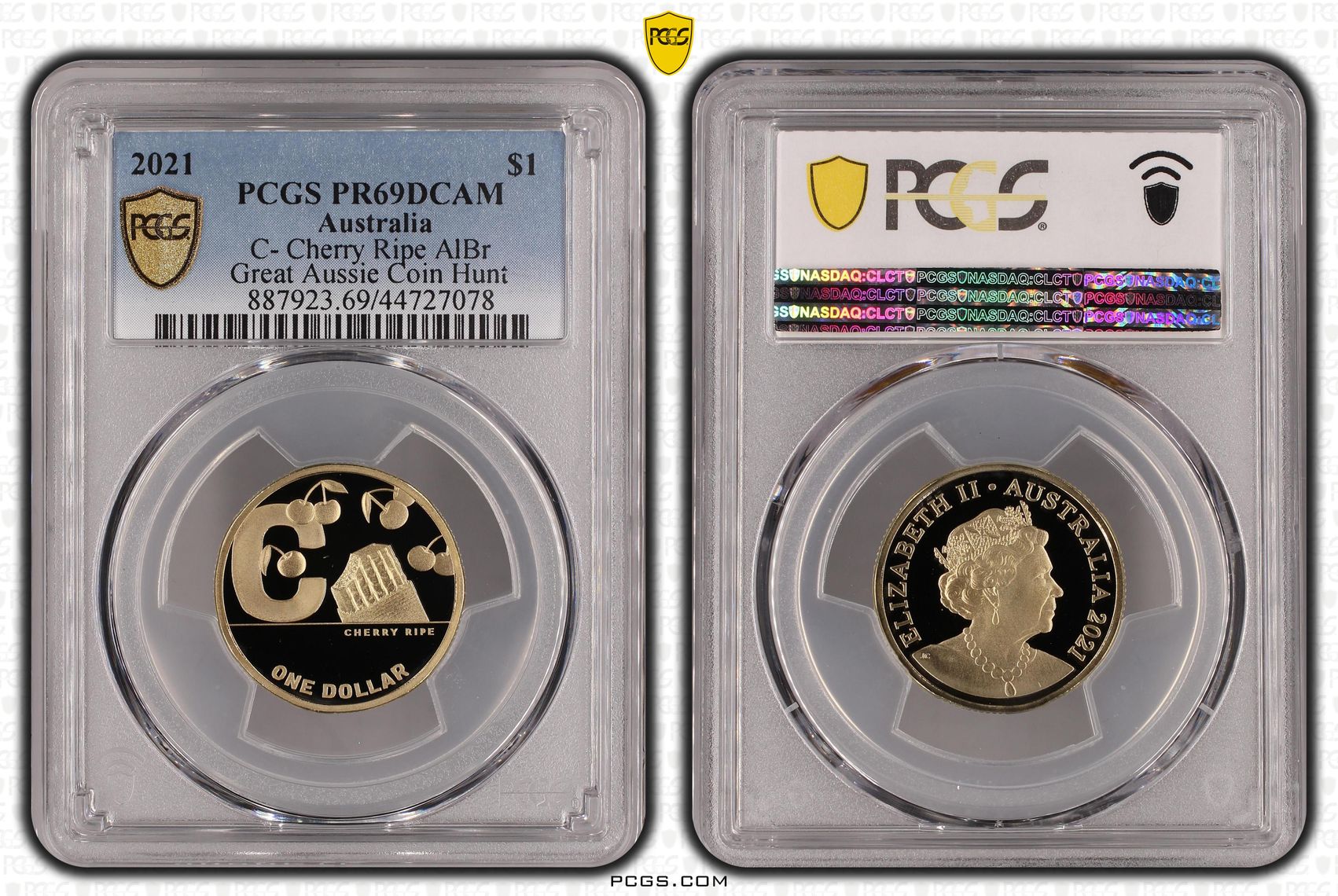 2021 Australia One Dollar, $1 C- Cherry Ripe AlBr PCGS - PR69DCAM -078