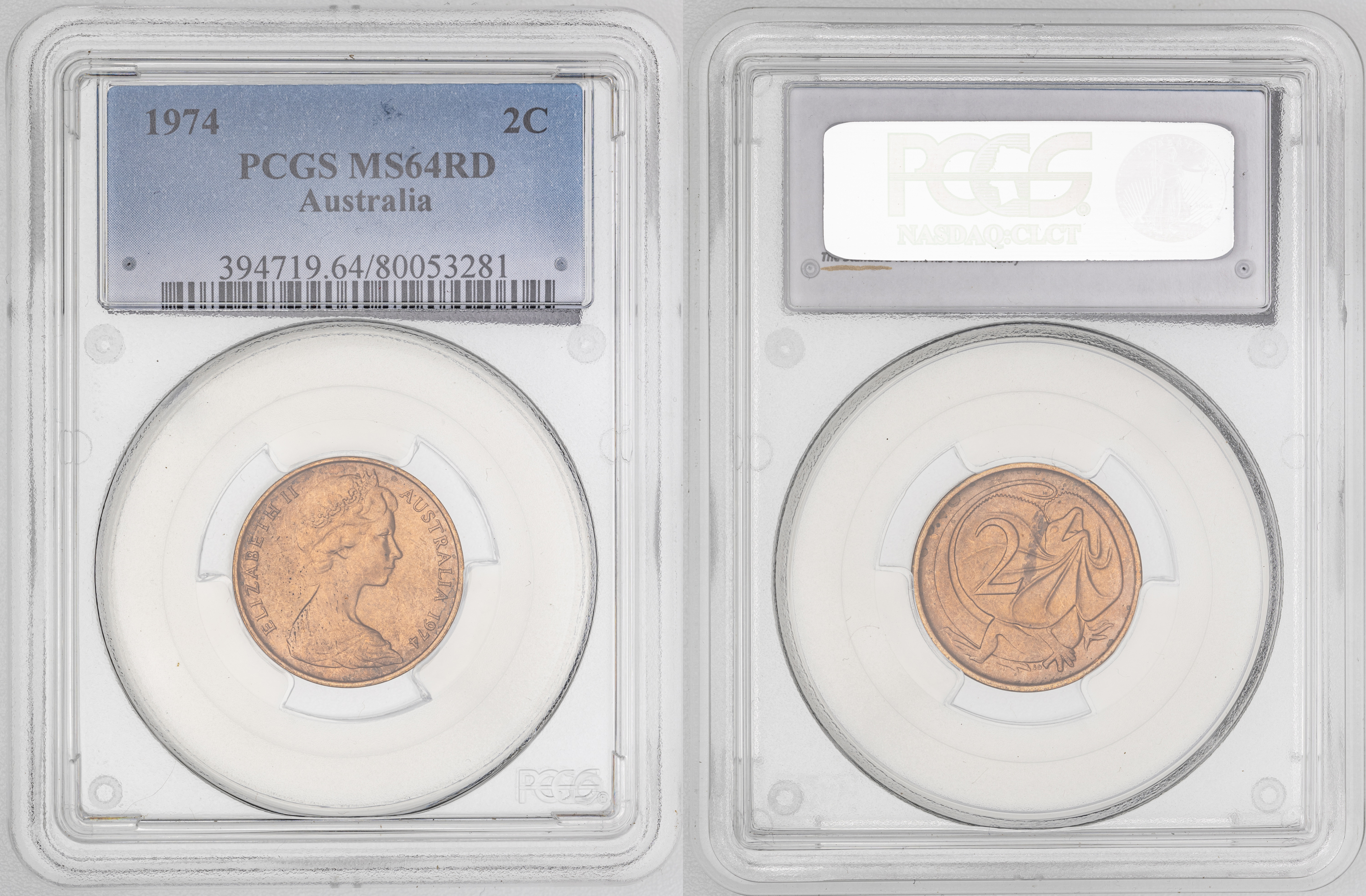 Elizabeth II, , Two Cent, 1974, PCGS MS64RD