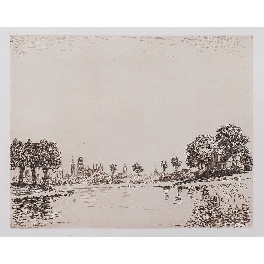 Berthold Hellingrath | Panorama Gdańska od strony Motławy