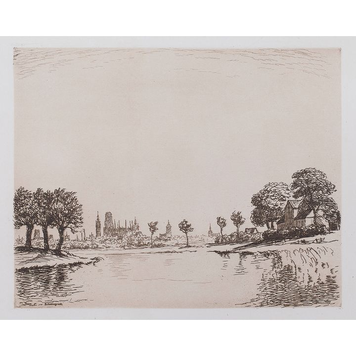 Berthold Hellingrath | Panorama Gdańska od strony Motławy