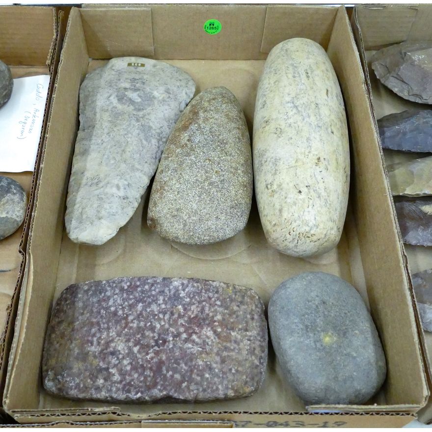 Box 5pc Various Stone Adze or Chisels