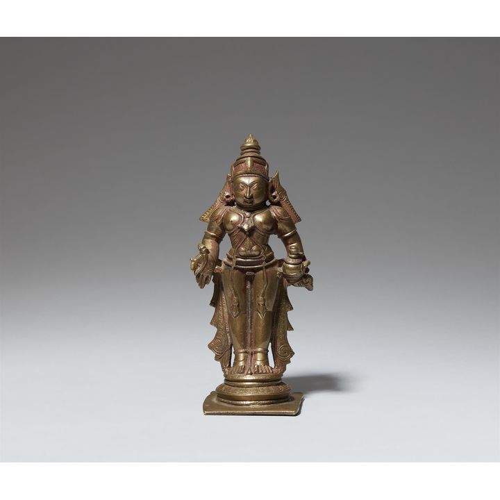 A Maharashtra copper alloy figure of a deity. 19th century