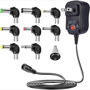 SOULBAY 12W UNIVERSAL MULTI VOLTAGE AC/DC ADAPTER SWITCHING POWER SUPPLY WITH 8 SELECTABLE ADAPTER PLUGS, SUITABLE FOR 3 V TO 12 V