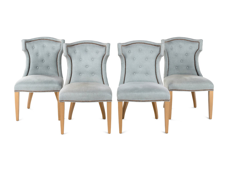 A Set of Four Lillian August Quinn Dining Chairs