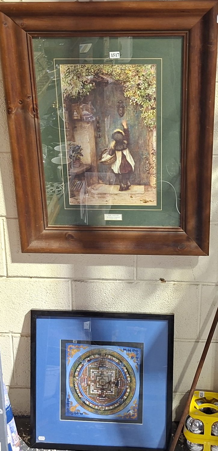Framed Mandala And The Visitor Print