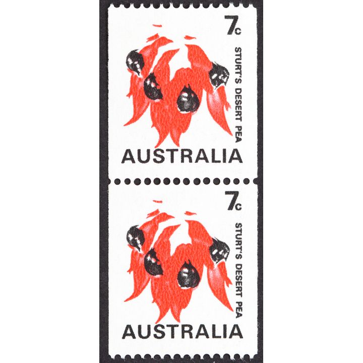 Pair, Sturt's Desert Pea, Seven Cents, 1971, Fine