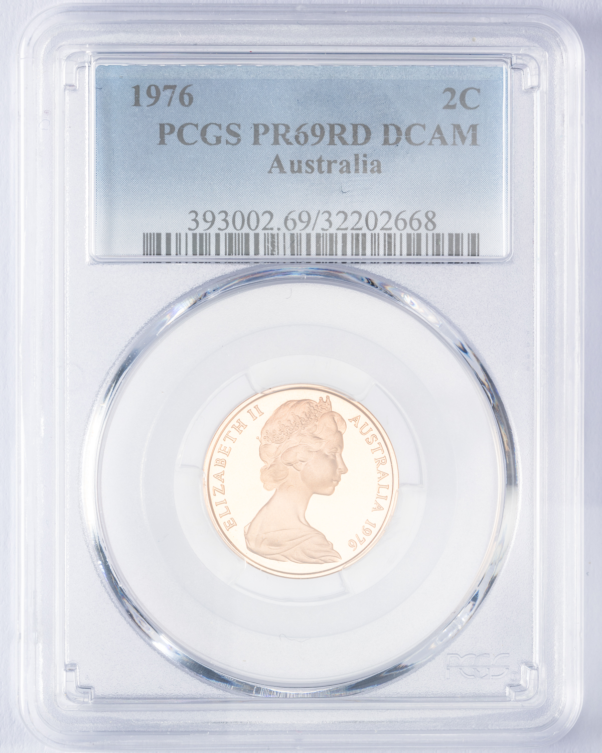 Elizabeth II, Two Cent, 1976, PCGS PR69DCAM