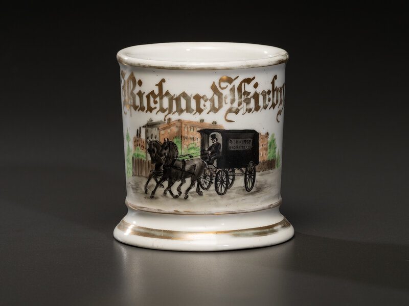 An Undertaker's Porcelain Occupational Shaving Mug