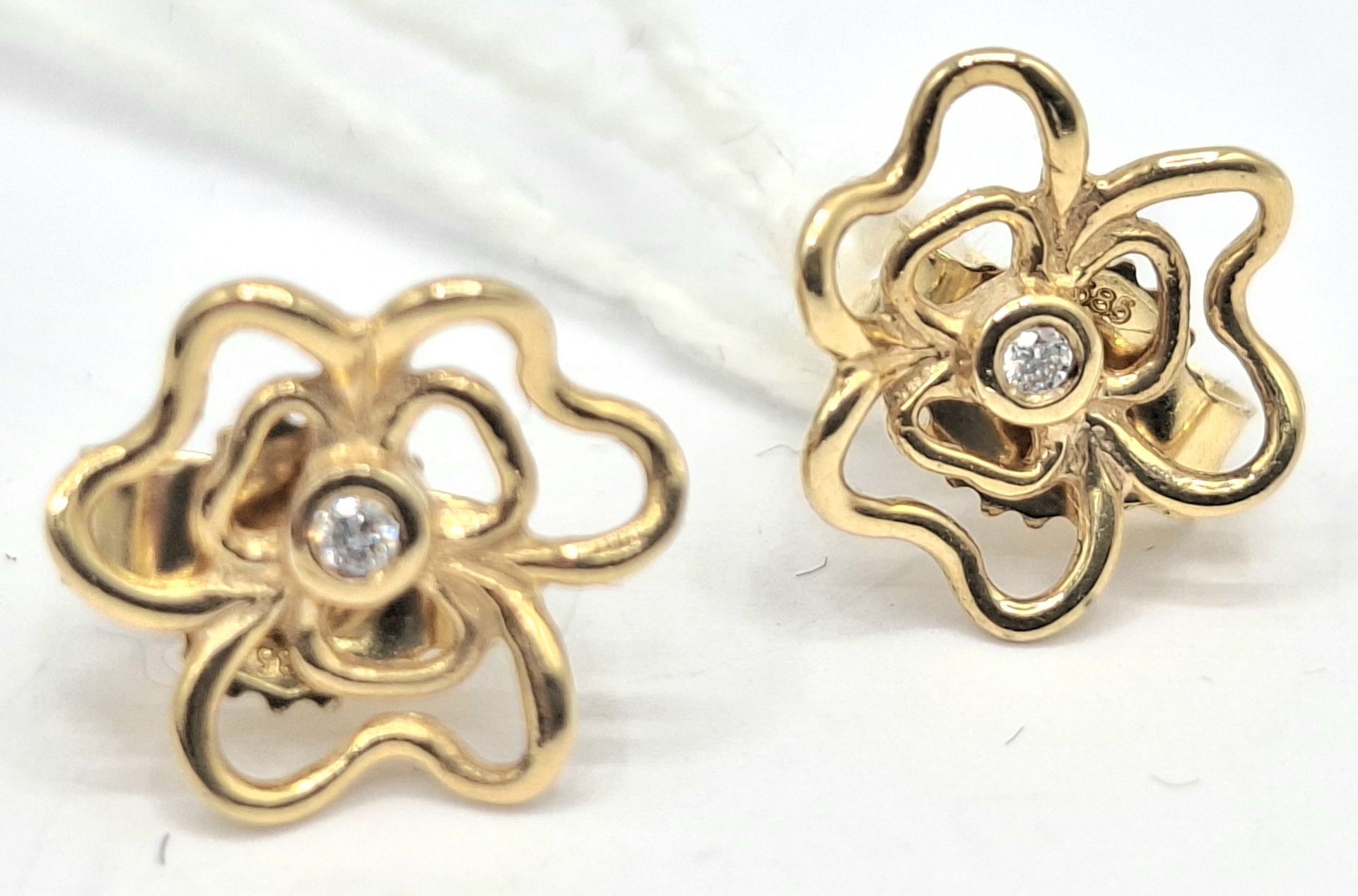 1140 · PANDORA 14CT GOLD EARRINGS
