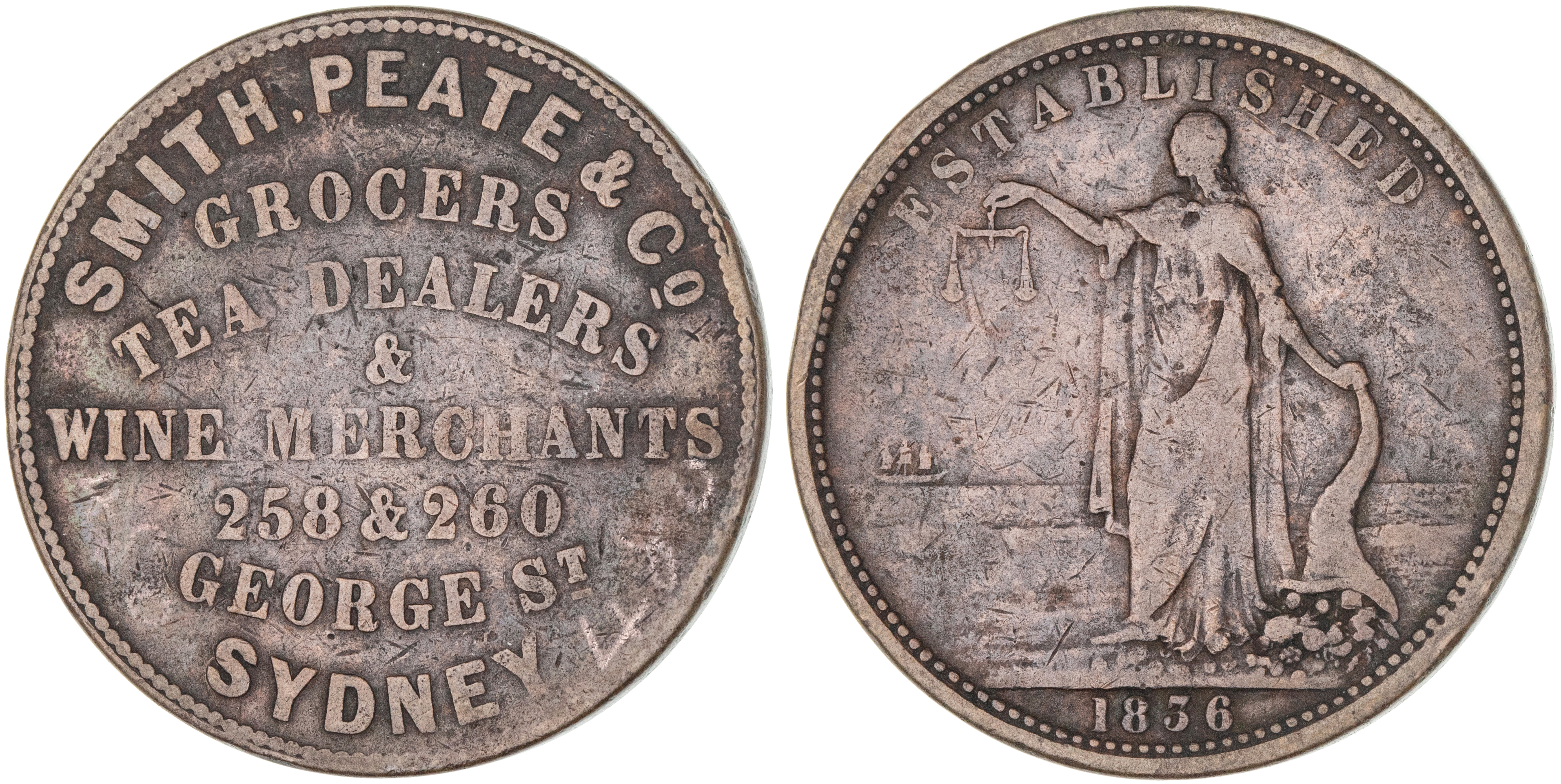Sydney, New South Wales, Smith, Peate & Co., Penny, Fine