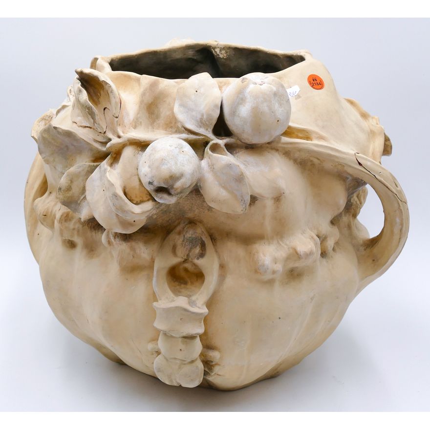 Goldscheider Art Nouveau Ceramic Large Planter 14''x18'' - Damaged
