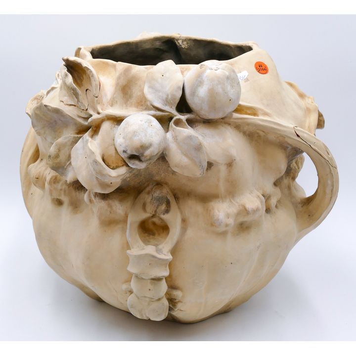 Goldscheider Art Nouveau Ceramic Large Planter 14''x18'' - Damaged