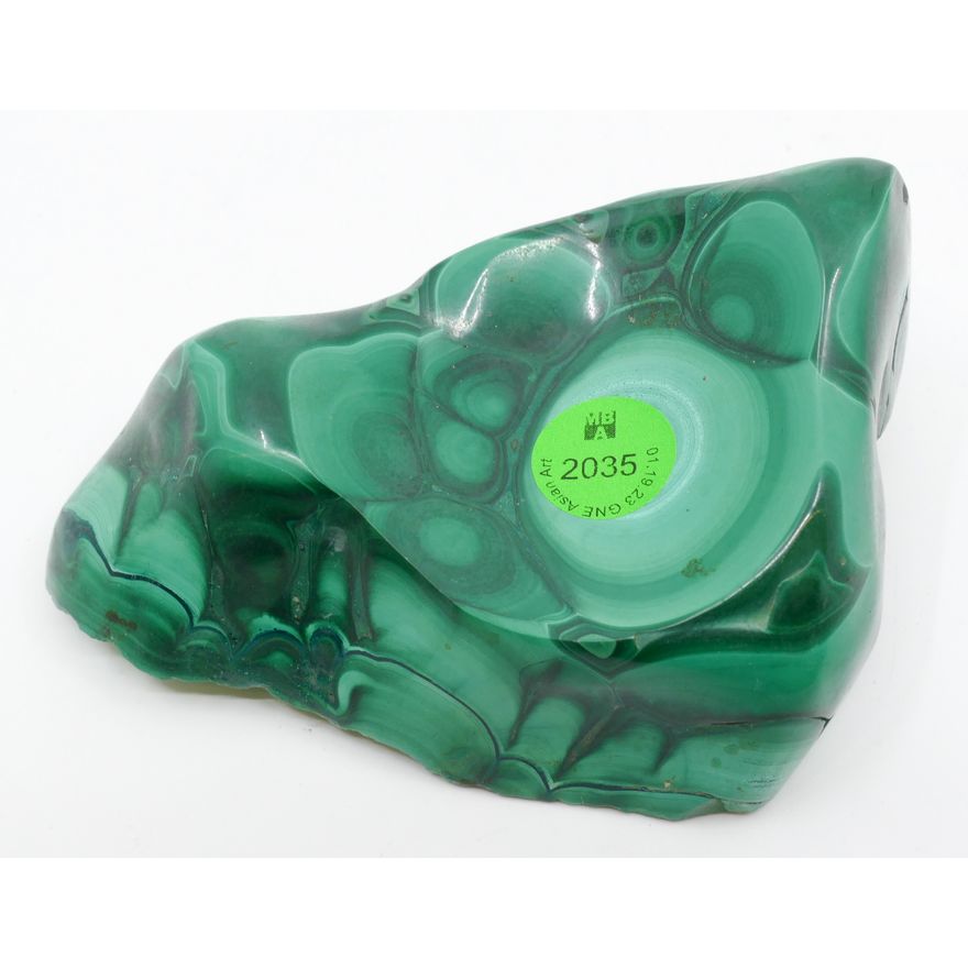 Old Malachite Natural Stone Bowl 5''