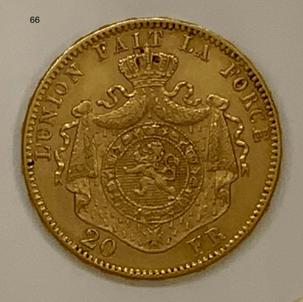 1870年 ベルギー 大型銀貨 レオポルド2世 5フラン 25g 37mm ベルギー 1870年 5フラン銀貨 レオポルド2世 | ミスターコインズ