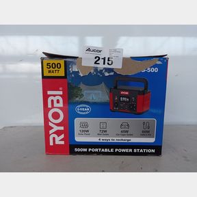 RYOBI PORTABLE POWER STATION 500W OUTPUT (STORAGE 550WH)