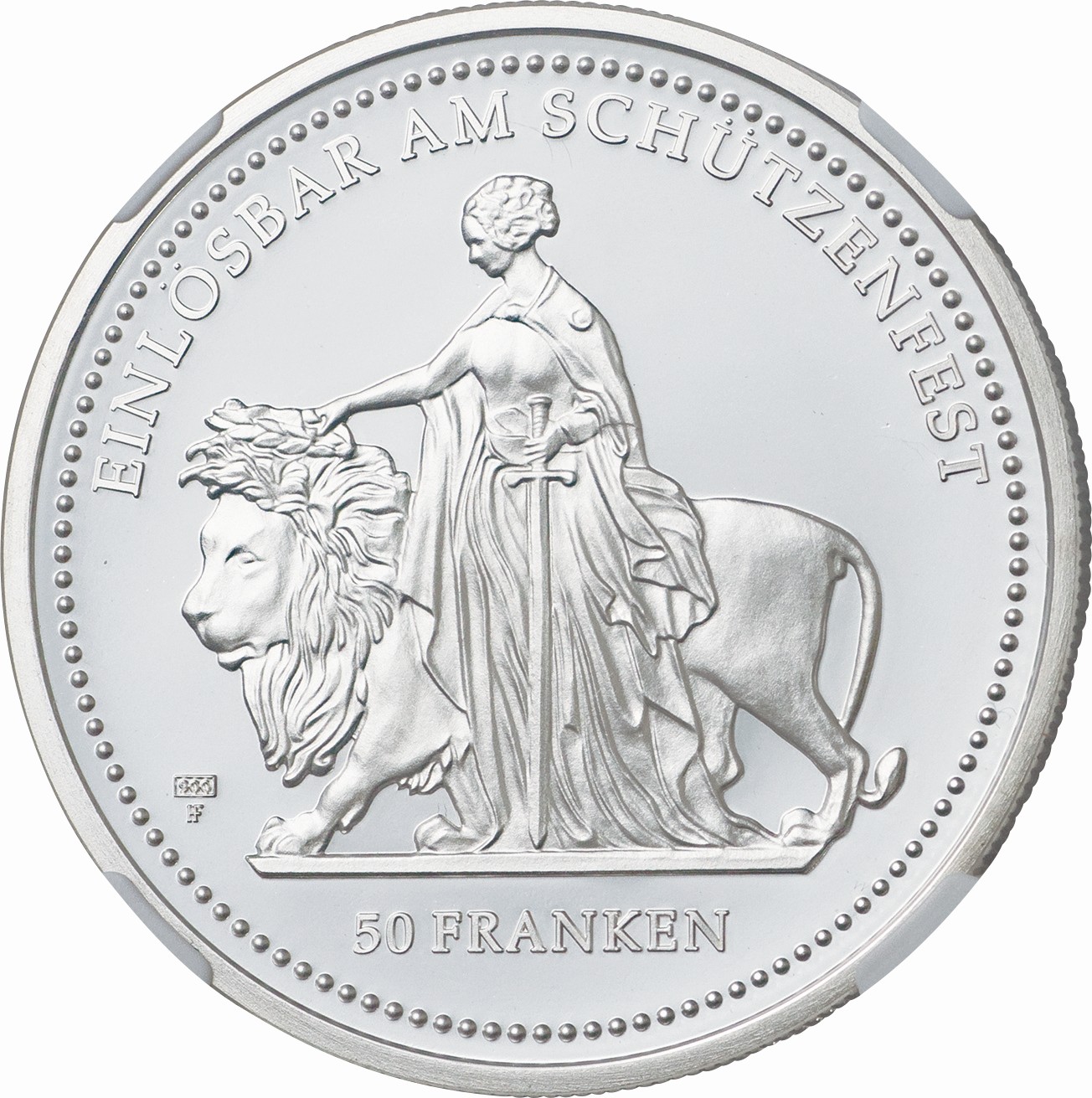 スイス-Switzerland. NGC PF70 ULTRA CAMEO. 50フラン(Francs). スイス