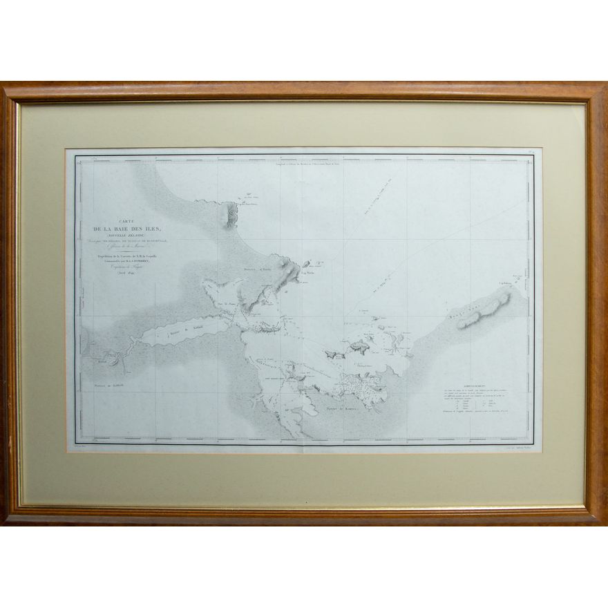 Captain M.L.I. Duperry 'Carte De La Baie des Iles (Bay of Islands) (Nouvelle Zealande)'