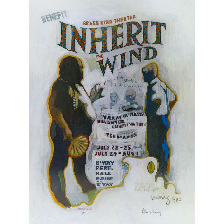 William Cumming ''Inherit the Wind'' 1982 S/N Poster 30''x22''
