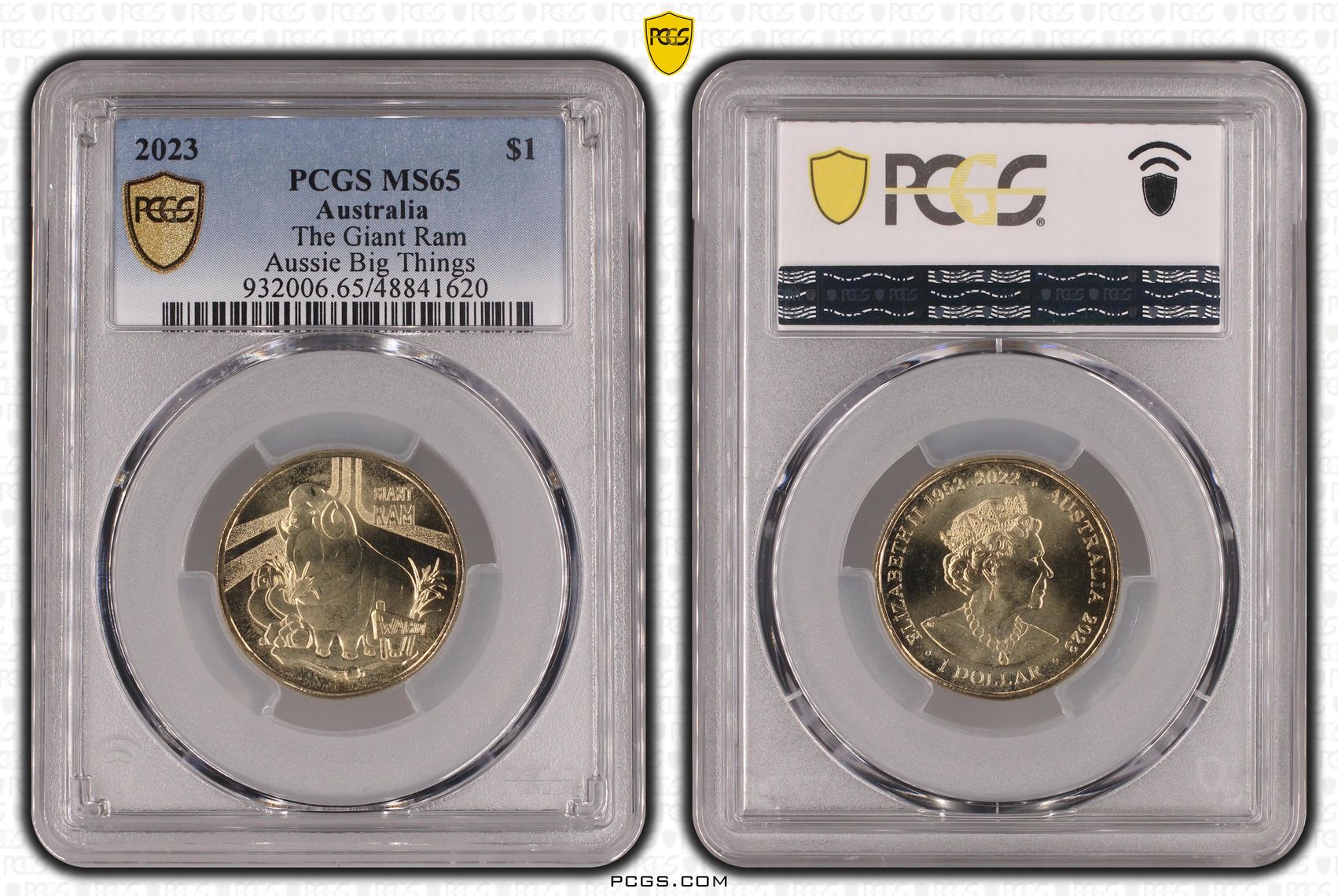 The Giant Ram Aussie Big Things , One Dollar, 2023, PCGS MS65