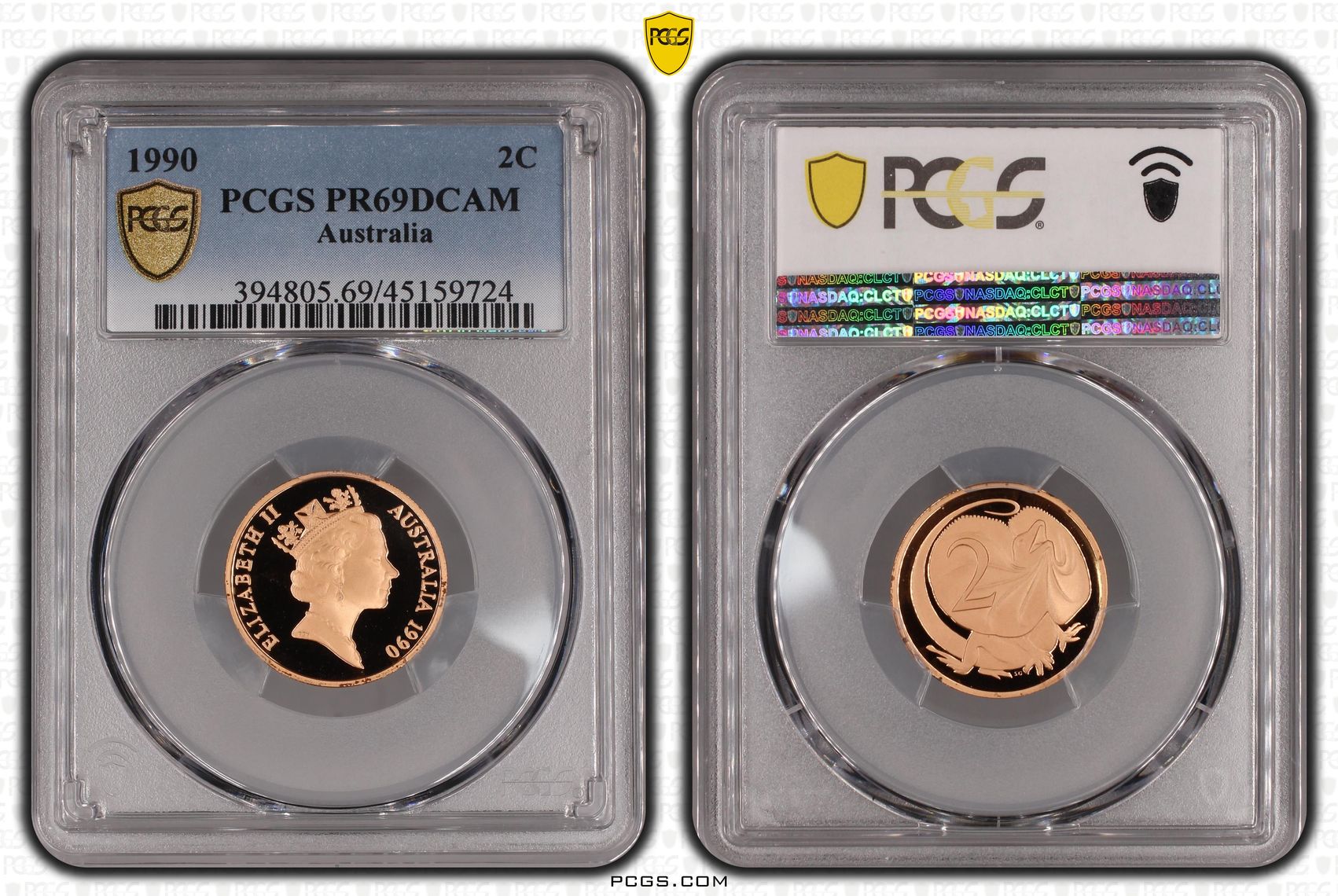 Two Cent, 1990, Pcgs Pr69dcam