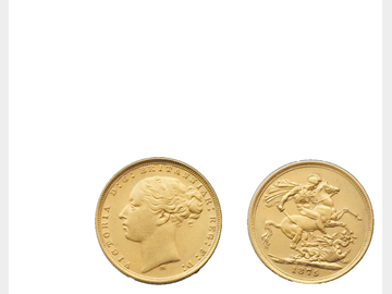 1875 Queen Victoria Young Head Melbourne Mint George & Dragon Gold Sovereign.