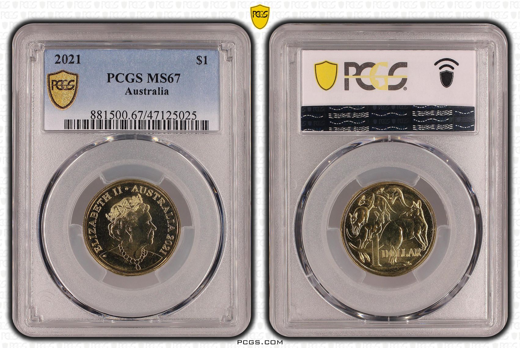 , One Dollar, 2021, PCGS MS67
