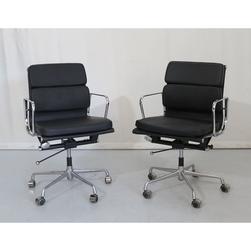 PAIR OF UPHOLSTERED SWIVEL CHAIRS