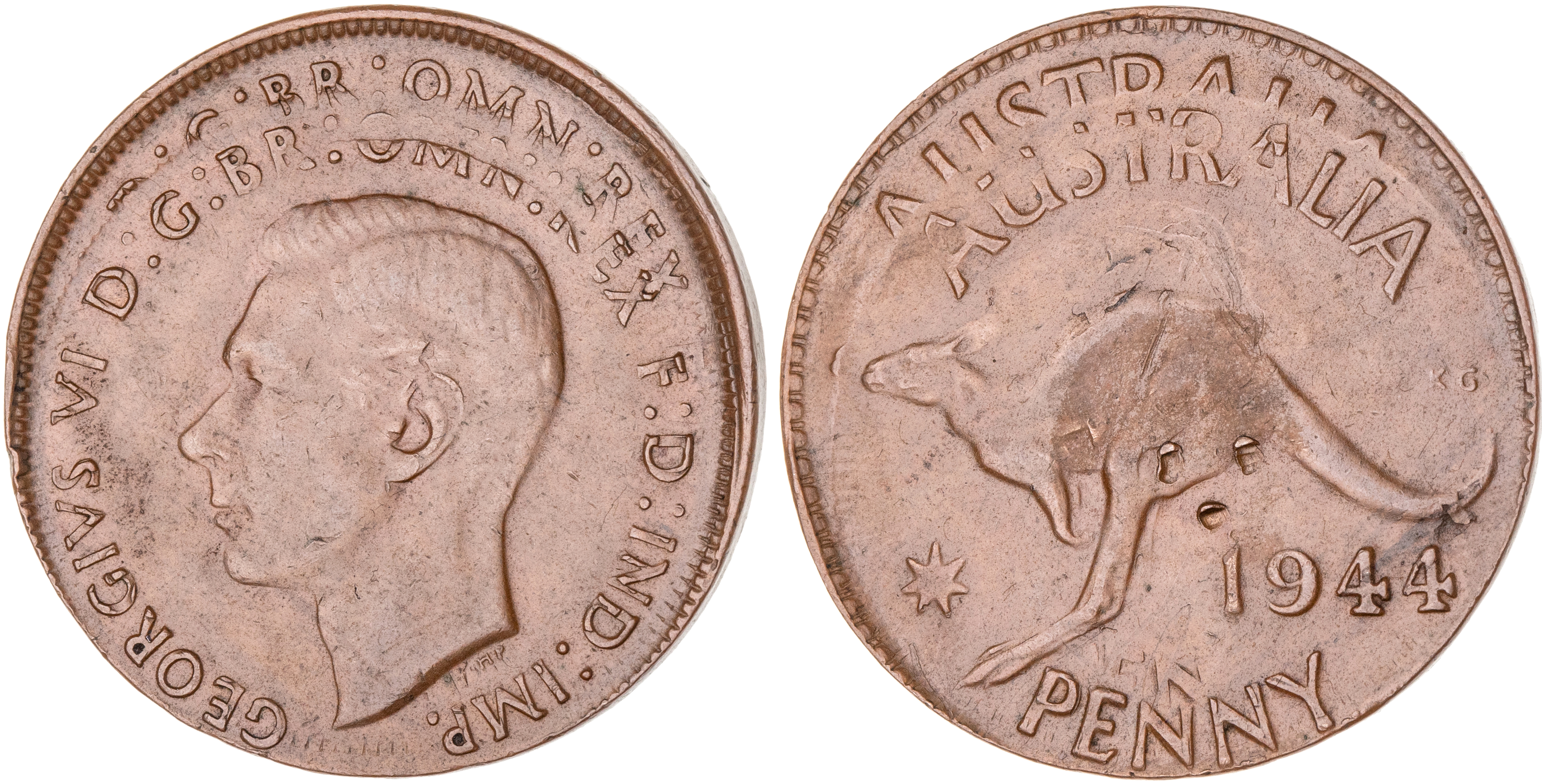 George VI, Penny, 1944-Y., VF