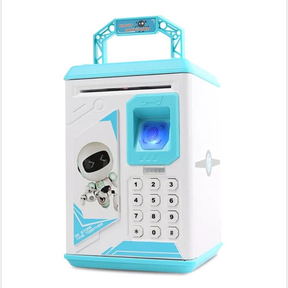 Money Bank for Kids. Kids ATM with Password and Finger Print Blue |