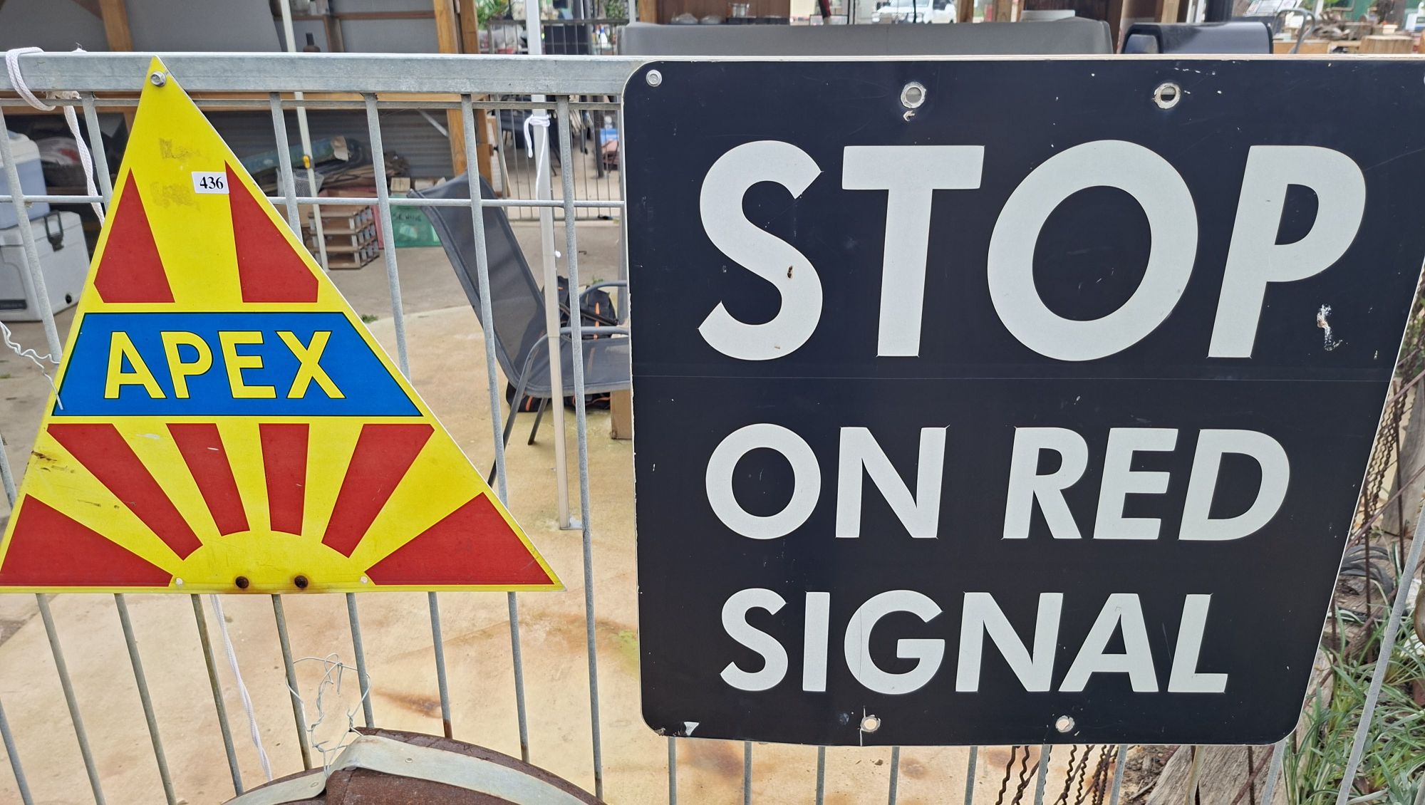 Apex And Stop Sign