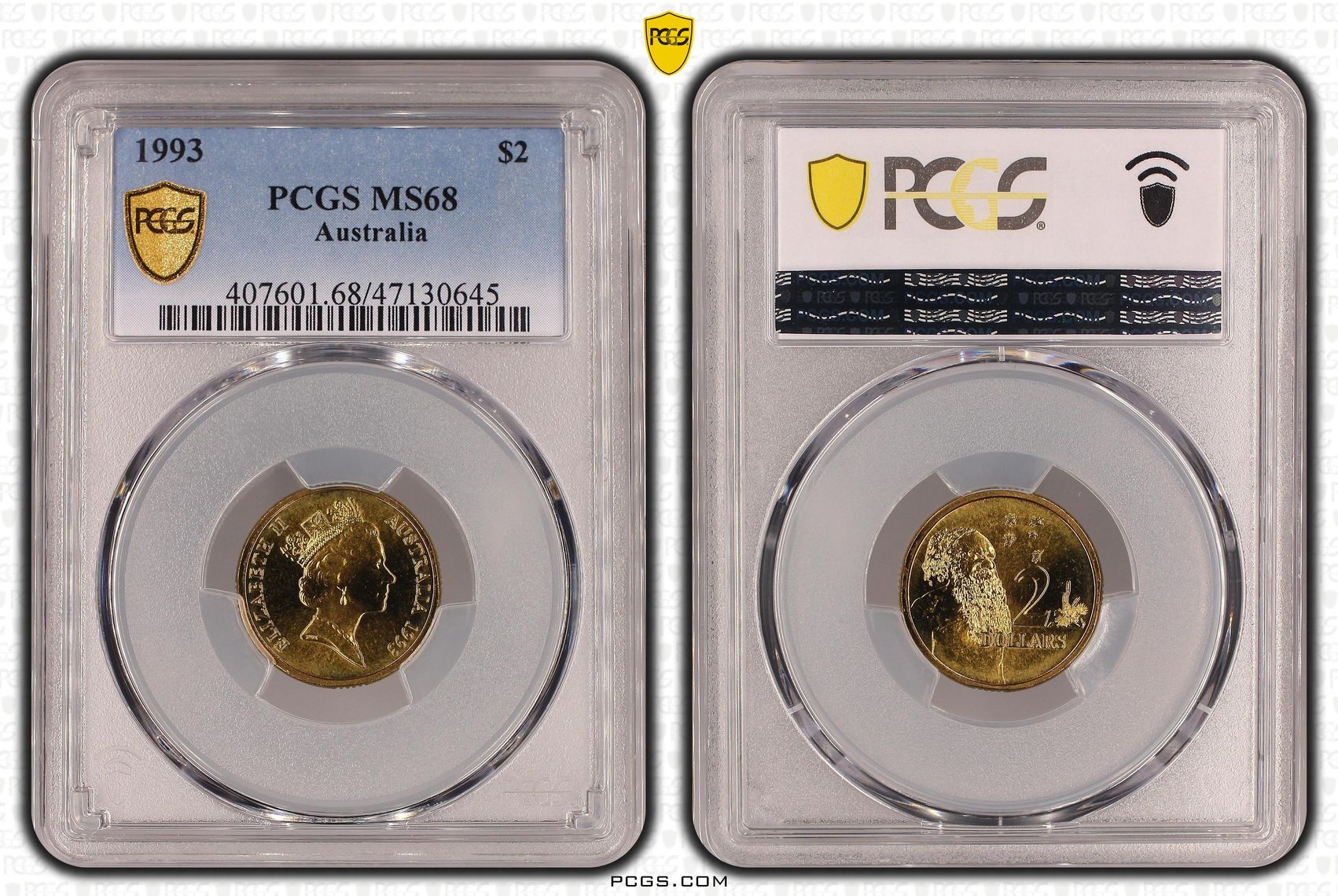 Elizabeth II, Two Dollar, 1993, PCGS MS68