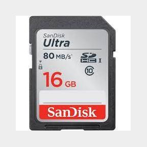Sandisk 16GB 80MB/s Ultra SD Card SDHC-50587/3443 B2 (s4)C