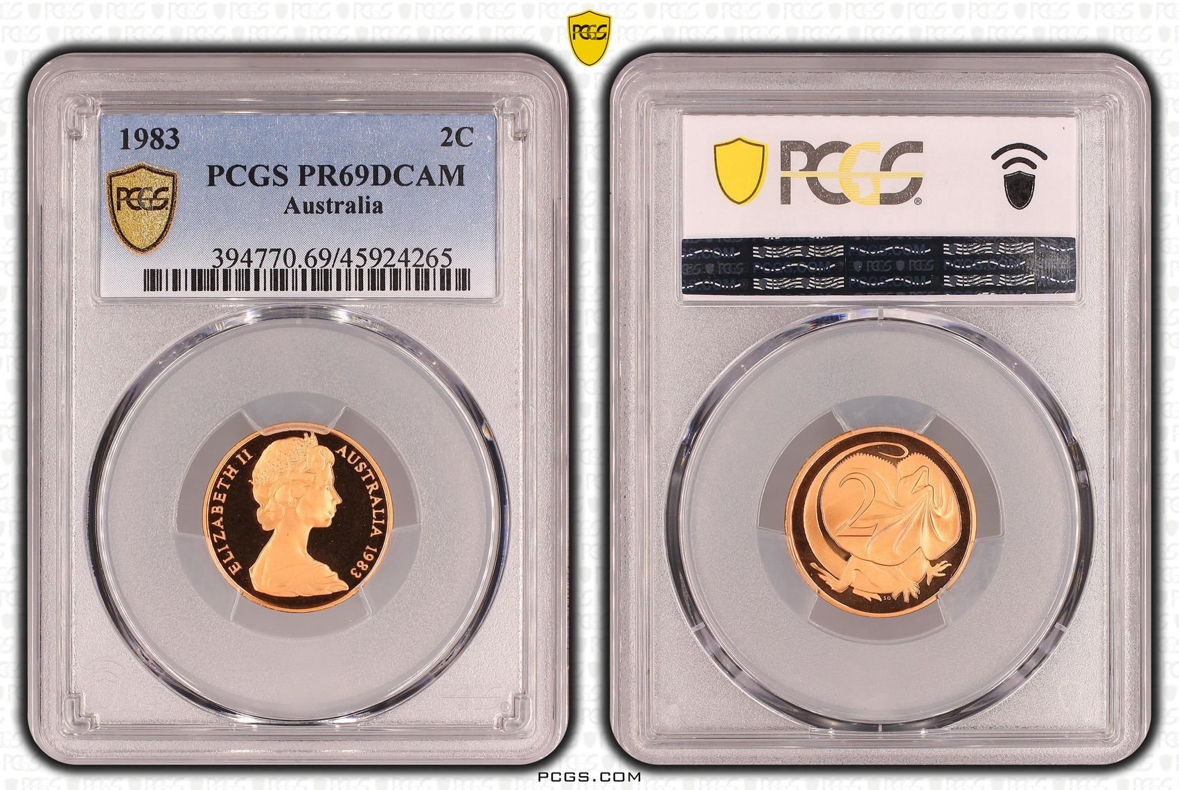 Two Cent, 1983, Pcgs Pr69dcam