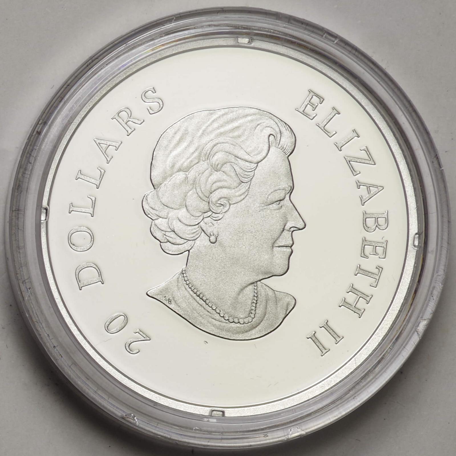 カナダ-Canada クリスタル・スノーフレーク 20ドル銀貨 トパーズ