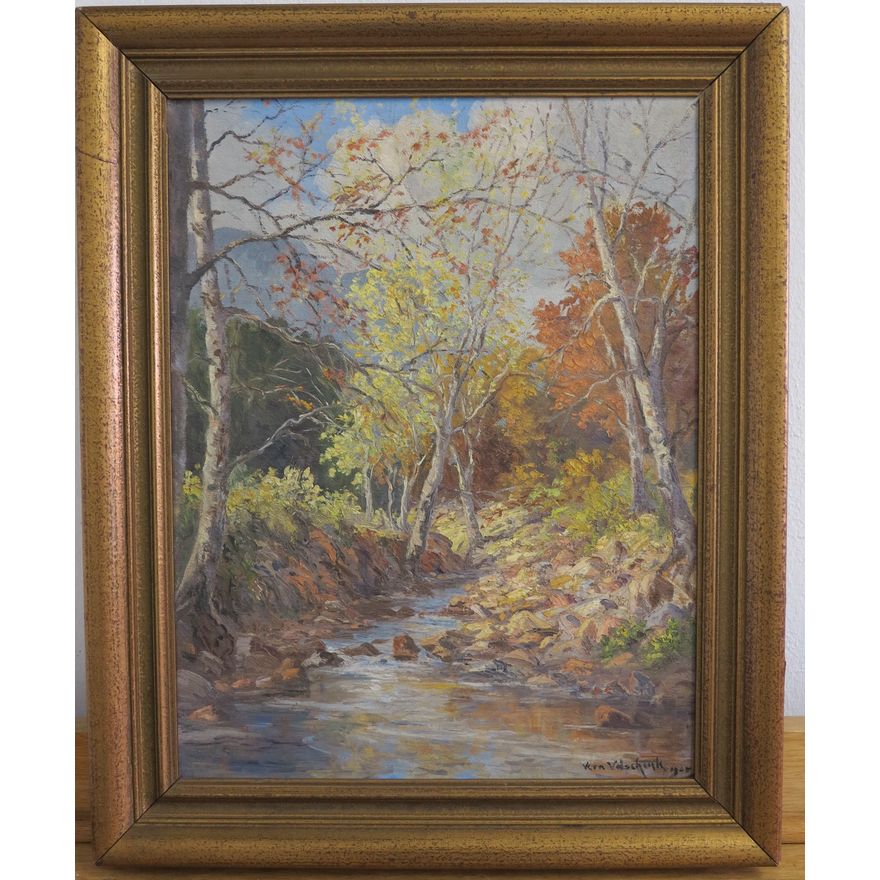 VERA VOLSCHENK - OIL ON CANVAS - LATE AUTUMN, TULBACH DISTR.