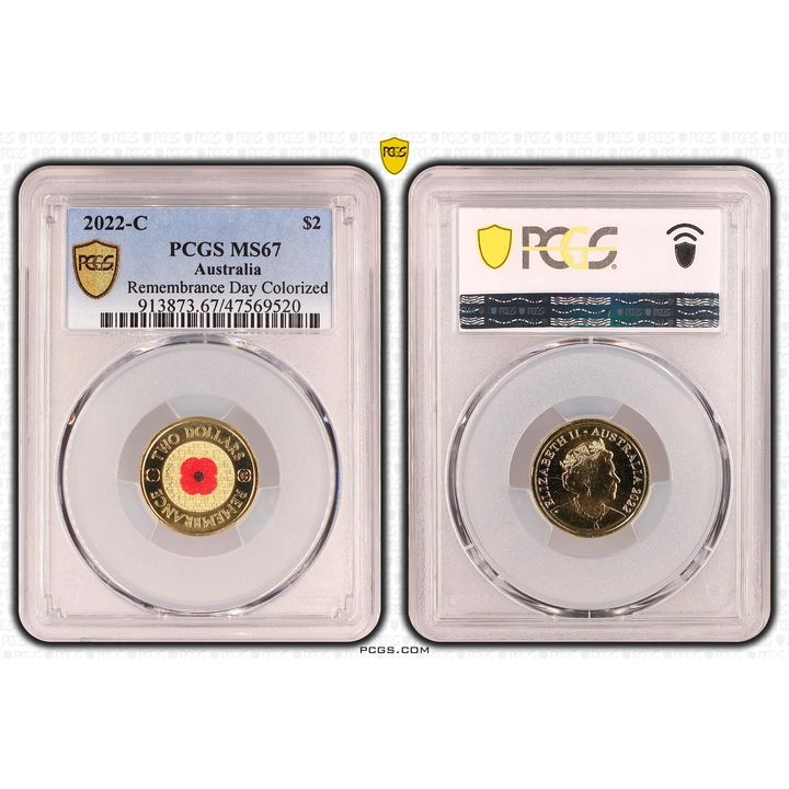 Red Poppy 'C' MM $2 Coin - MS67