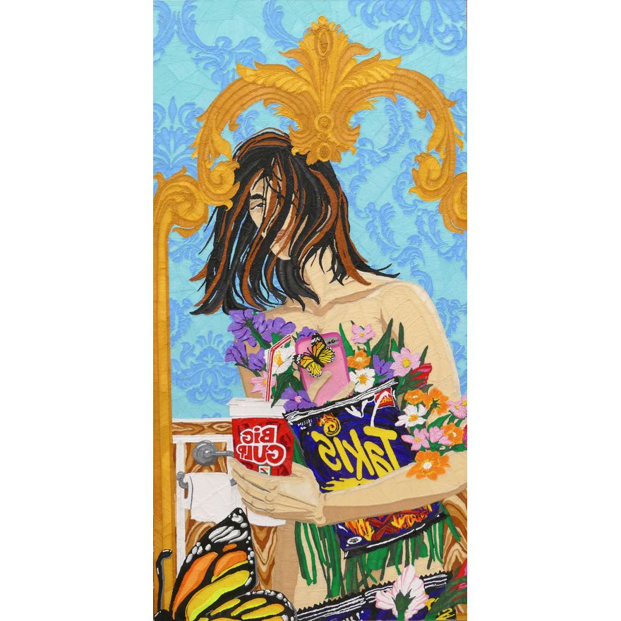 Anthony White 'Flower Boi' Painting, 2018