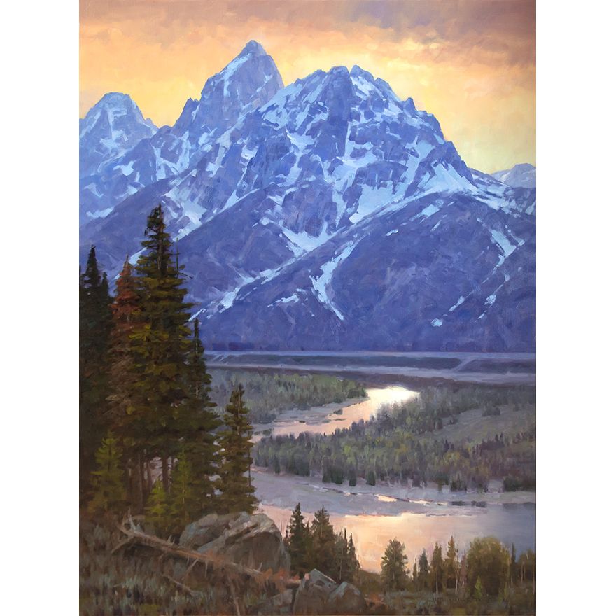 Jim Wilcox (1941- ), Snake River at Dusk