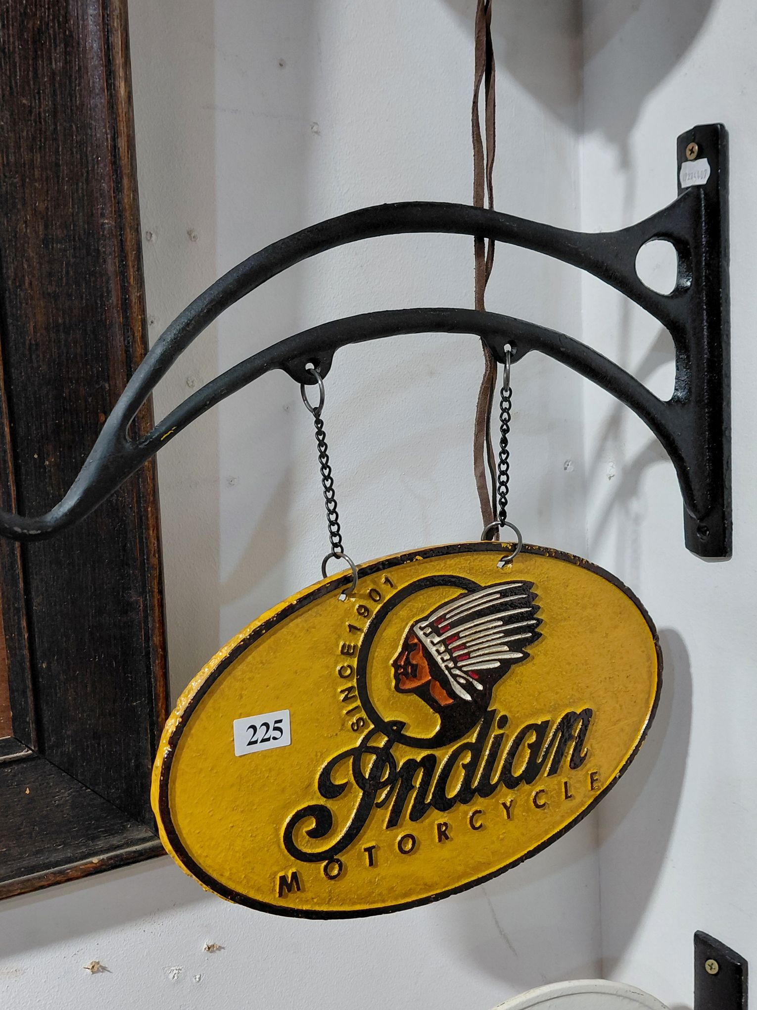 225 · INDIAN MOTORCYCLE HANGING SIGN